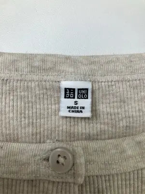 UNIQLO/ユニクロ/Tシャツ/カットソー/トップス/ベージュ/S