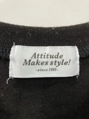 Attitude makes style!/アティチュードメイクススタイル/Tシャツ/カットソー/トップス/ブラック/M