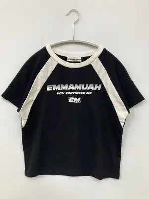 Emma mua/Tシャツ/カットソー/トップス/ブラック/SP  バスト79～80 身長146～154