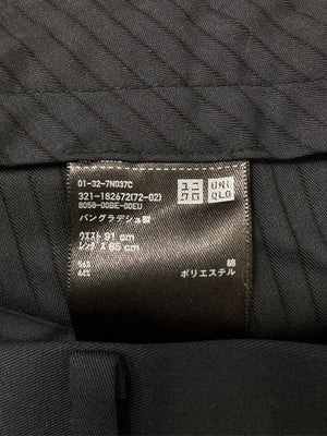 UNIQLO/ユニクロ/スラックス/パンツ/ブラック/ウエスト91cm　レングス85cm