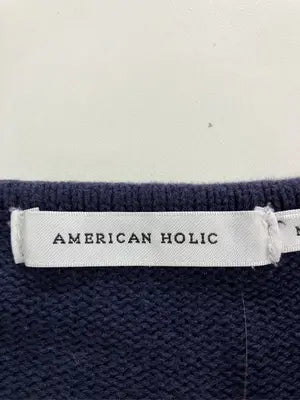 AMERICAN HOLIC/アメリカンホリック/ニット/セーター/トップス/ネイビー/M