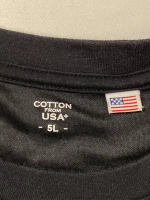 COTTON FROM USA+/Tシャツ/カットソー/トップス/ブラック/5L