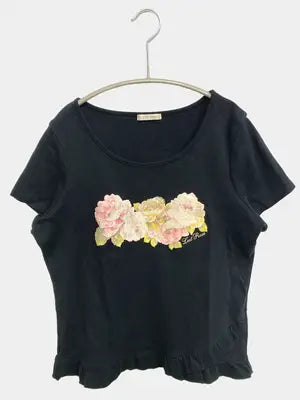 L `EST ROSE/レストローズ/Tシャツ/カットソー/トップス/ブラック/2