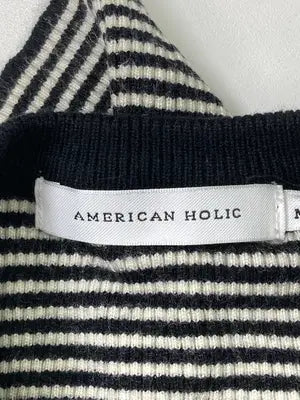 AMERICAN HOLIC/アメリカンホリック/ニット/セーター/トップス/ブラック/M