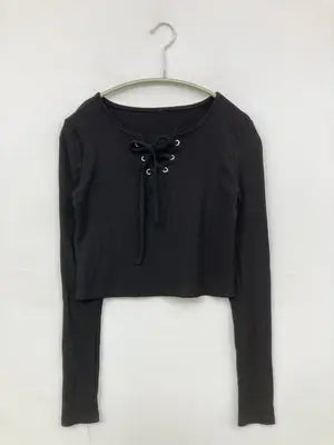FASHION TREND/Tシャツ/カットソー/トップス/ブラック