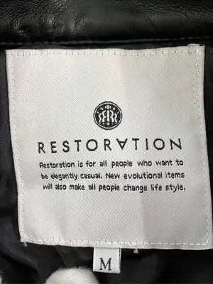 RESTORATION/リストレーション/レザージャケット/ジャケット/アウター/ブラック/M