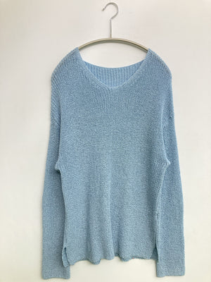 ニット/セーター/トップス/スカイブルー