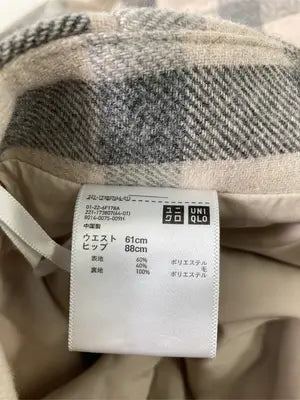 UNIQLO/ユニクロ/ショート/ミニスカート/スカート/ベージュ/ウエスト61cm ヒップ88cm