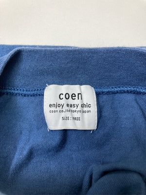 coen/コーエン/Tシャツ/カットソー/トップス/ブルー/F