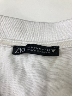 ZARA/ザラ/ポロシャツ/トップス/ホワイト/EUR M/USA M/ MEX 28