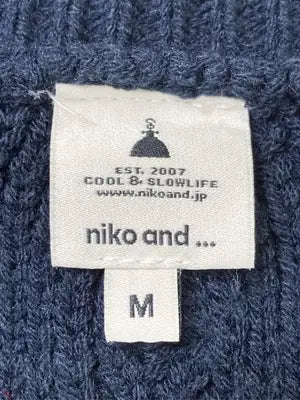 niko and .../ニコアンド/ニット/セーター/トップス/ネイビー/M