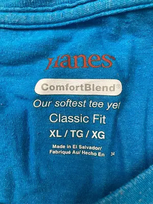 Hanes/ヘインズ/Tシャツ/カットソー/トップス/スカイブルー/XL