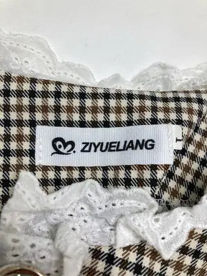 ZIYUELIANG/シャツワンピース/ワンピース/ドレス/ブラウン