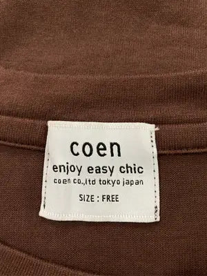 coen/コーエン/Tシャツ/カットソー/トップス/ブラウン/FREE