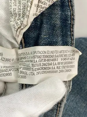 ZARA/ザラ/デニムパンツ/パンツ/ブルー/EUR 36/USA 4/MEX 26