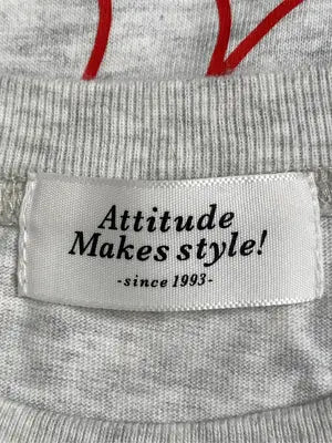 Attitude makes style!/アティチュードメイクススタイル/Tシャツ/カットソー/トップス/グレー/M