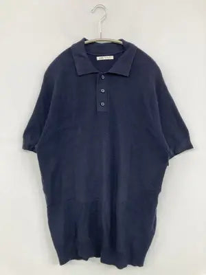 ZARA/ザラ/ポロシャツ/トップス/ネイビー/L