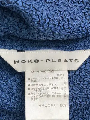 NOKO-PLEATS/ノーカラージャケット/ジャケット/アウター/ブルー/38