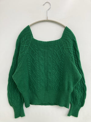 MAISON DE THERESE/メゾンドゥテレーズ/ニット/セーター/トップス/グリーン