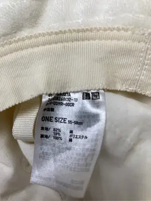 UNIQLO/ユニクロ/ハット/帽子/ホワイト/ONE SIZE  55-58cm