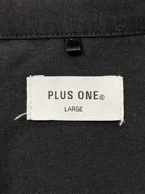 PLUS ONE/プラスワン/シャツ/ブラウス/トップス/ブラック/LARGE