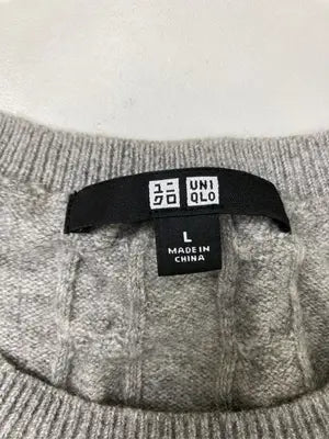 UNIQLO/ユニクロ/ニット/セーター/トップス/グレー/L