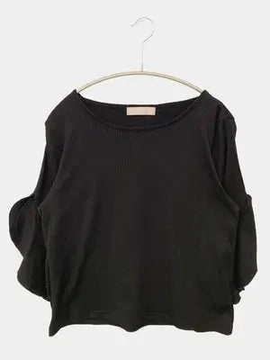 CECIL McBEE/セシルマクビー/Tシャツ/カットソー/トップス/ブラック/M
