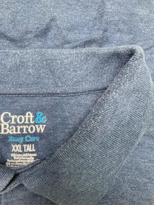 croft&barrow/クラフトアンドバロー/ポロシャツ/トップス/ブルー/XXL TALL