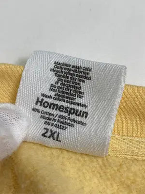 homspun/ホームスパン/スウェット/トップス/イエロー/2XL