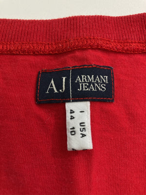 ARMANI JEANS/アルマーニジーンズ/Tシャツ/カットソー/トップス/レッド/44