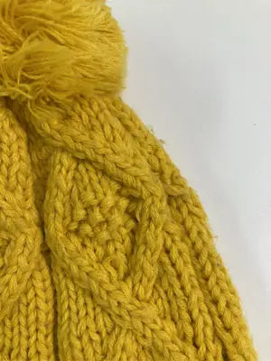 COMME CA ISM/コムサイズム/ニットキャップ/ビーニー/帽子/イエロー/58cm