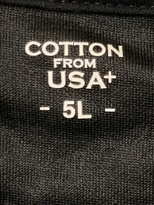COTTON FROM USA+/Tシャツ/カットソー/トップス/ブラック/5L