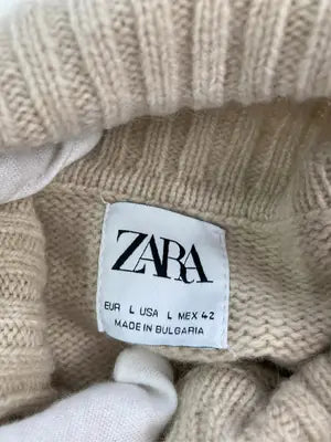 ZARA/ザラ/ニット/セーター/トップス/ベージュ/USA L