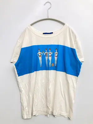 BLUE/ブルー/Tシャツ/カットソー/トップス/ホワイト/3