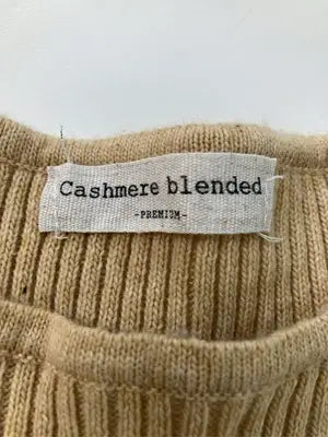 cashmere blended/ニット/セーター/トップス/ベージュ