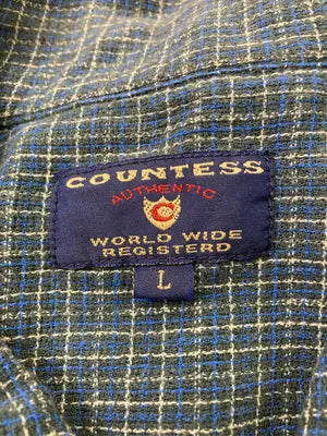COUNTESS/シャツ/ブラウス/トップス/ブルー/L