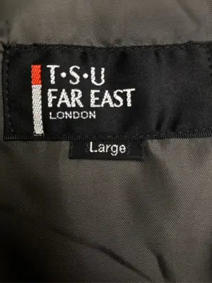 T.S.U FAR EAST/ステンカラーコート/ジャケット/アウター/ブラック/Large