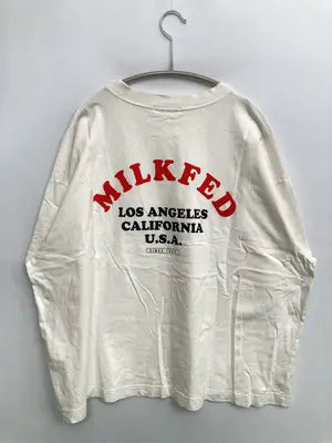 MILK FED./ミルクフェド/Tシャツ/カットソー/トップス/ホワイト/ONE SIZE