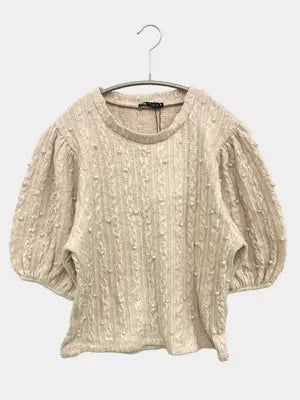 ZARA/ザラ/ニット/セーター/トップス/ベージュ/USA L