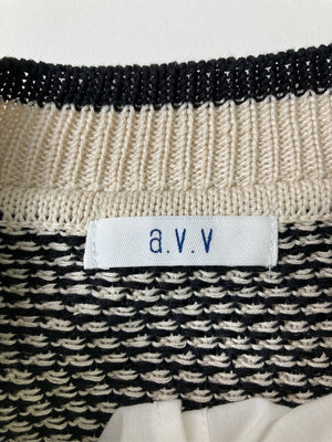a.v.v/アーヴェヴェ/ニット/セーター/トップス/ホワイト/XL