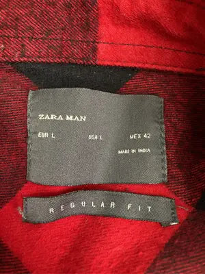ZARA MAN/ザラマン/シャツ/ブラウス/トップス/レッド/USA L