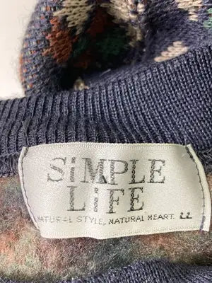 SIMPLE LIFE/シンプルライフ/ニット/セーター/トップス/ブラック/LL