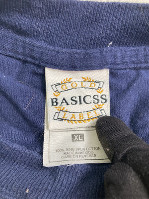 BASICSS/Tシャツ/カットソー/トップス/ネイビー/XL