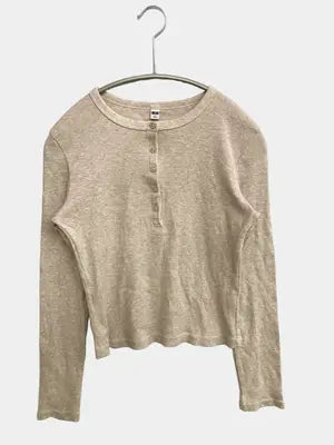 UNIQLO/ユニクロ/Tシャツ/カットソー/トップス/ベージュ/S