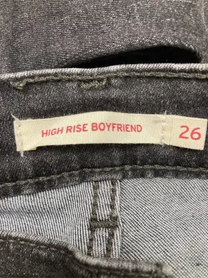 HIGH RISE BOYFRIEND/デニムパンツ/パンツ/ブラック/26
