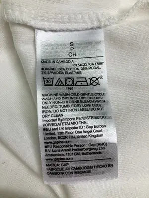 GAP/ギャップ/Tシャツ/カットソー/トップス/ホワイト/S