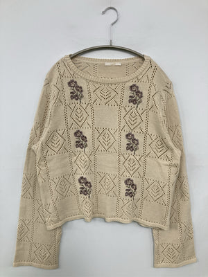 ニット/セーター/トップス/ベージュ/F