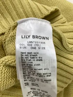 Lily brown/リリーブラウン/ニット/セーター/トップス/イエロー/ONE SIZE
