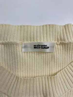 NICE CLAUP/ナイスクラップ/Tシャツ/カットソー/トップス/アイボリー/F
