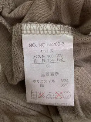 LIVETION/Tシャツ/カットソー/トップス/ブラウン/3L